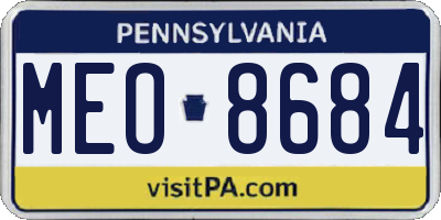 PA license plate MEO8684