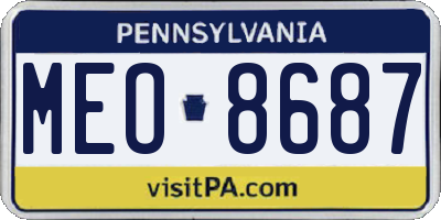 PA license plate MEO8687
