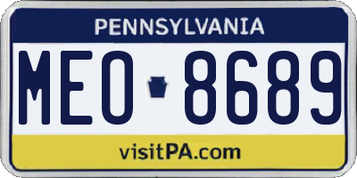 PA license plate MEO8689