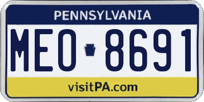 PA license plate MEO8691