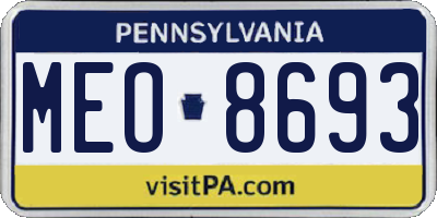 PA license plate MEO8693