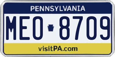 PA license plate MEO8709