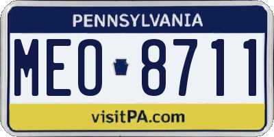 PA license plate MEO8711