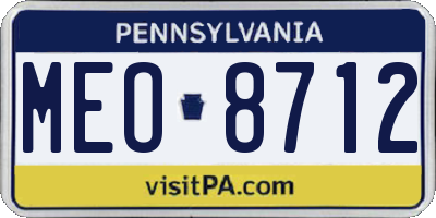 PA license plate MEO8712