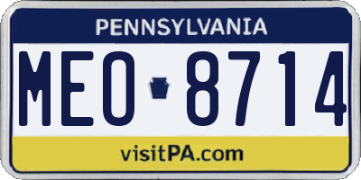 PA license plate MEO8714
