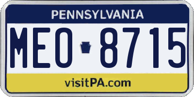 PA license plate MEO8715