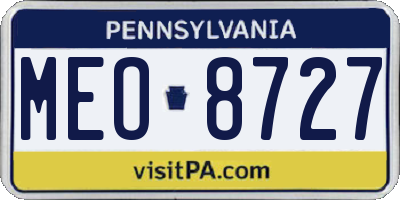 PA license plate MEO8727
