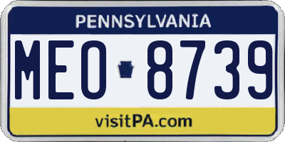 PA license plate MEO8739