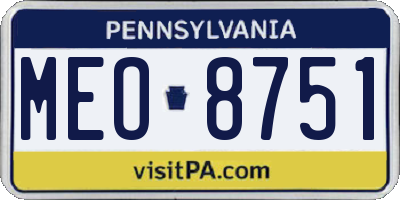 PA license plate MEO8751