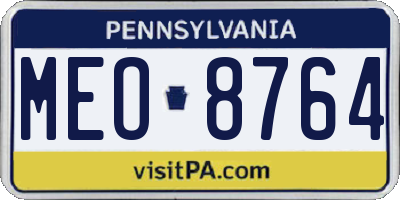 PA license plate MEO8764