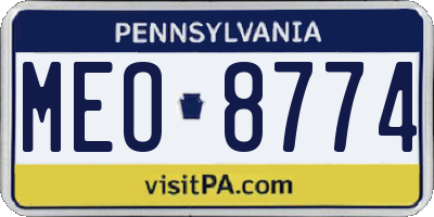 PA license plate MEO8774