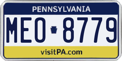 PA license plate MEO8779