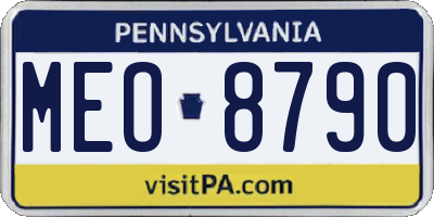 PA license plate MEO8790