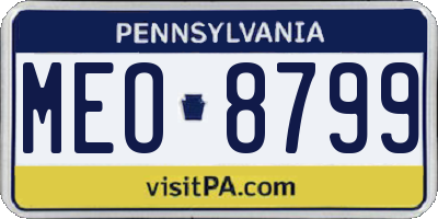 PA license plate MEO8799