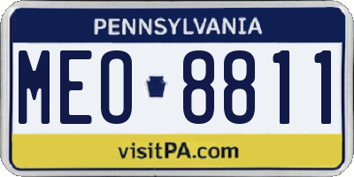 PA license plate MEO8811
