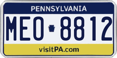 PA license plate MEO8812