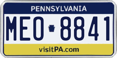 PA license plate MEO8841