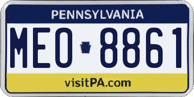 PA license plate MEO8861