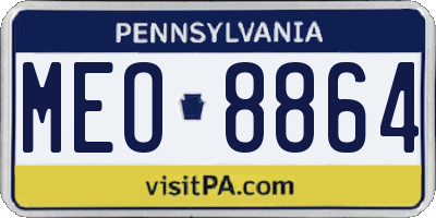 PA license plate MEO8864