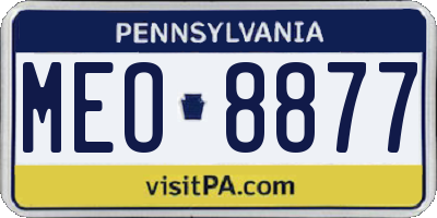 PA license plate MEO8877