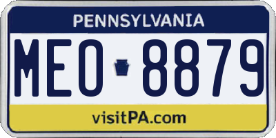 PA license plate MEO8879