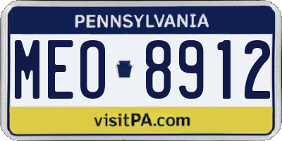 PA license plate MEO8912