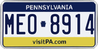 PA license plate MEO8914