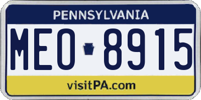 PA license plate MEO8915