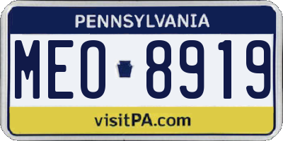 PA license plate MEO8919
