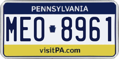 PA license plate MEO8961