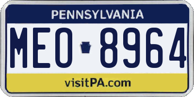 PA license plate MEO8964