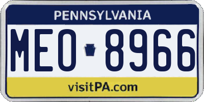 PA license plate MEO8966
