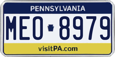 PA license plate MEO8979