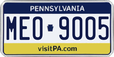 PA license plate MEO9005
