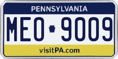 PA license plate MEO9009