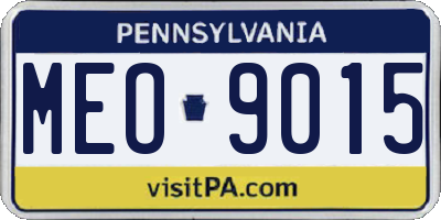 PA license plate MEO9015
