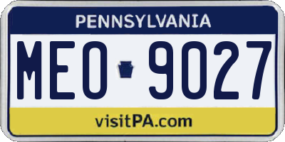 PA license plate MEO9027