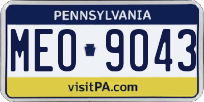 PA license plate MEO9043