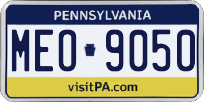 PA license plate MEO9050