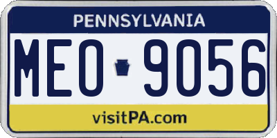 PA license plate MEO9056