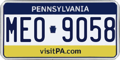 PA license plate MEO9058