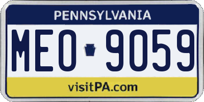 PA license plate MEO9059