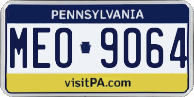 PA license plate MEO9064