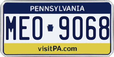 PA license plate MEO9068