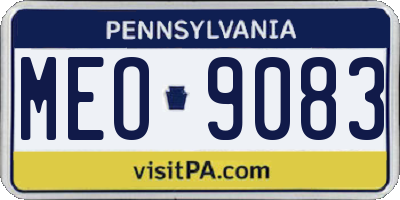 PA license plate MEO9083