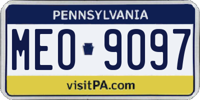 PA license plate MEO9097