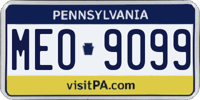 PA license plate MEO9099