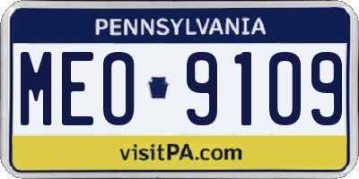 PA license plate MEO9109