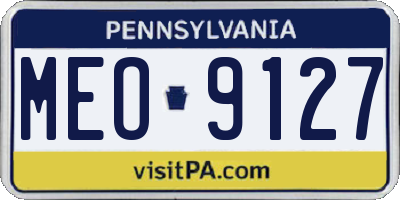 PA license plate MEO9127