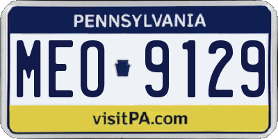 PA license plate MEO9129